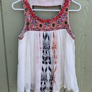 Layered flared tank top